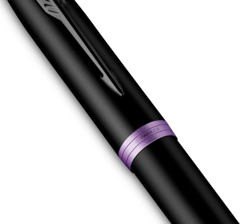 Ручка перьевая Parker IM Vibrant Rings F315 (2172948) Amethyst Purple PVD; F сталь нержавеющая; подар.коробка. фото 1