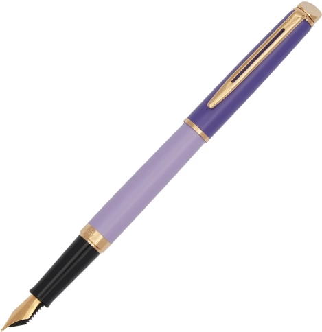 Перьевая ручка  Waterman Hemisphere Colour Blocking (2179900) Purple GT; сталь нержавеющая/позолота F; подарочная коробка фото 11