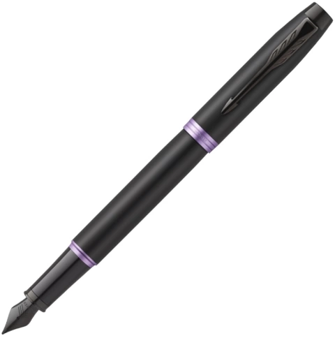 Ручка перьевая Parker IM Vibrant Rings F315 (2172948) Amethyst Purple PVD; F сталь нержавеющая; подар.коробка. фото 1