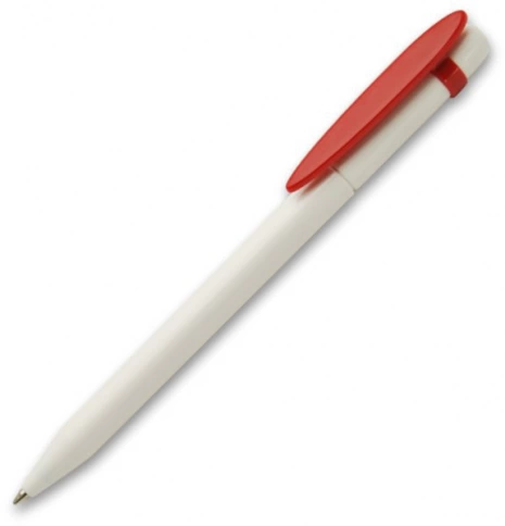 Ручка пластиковая шариковая Grant Arrow Classic, белая с красным фото 1