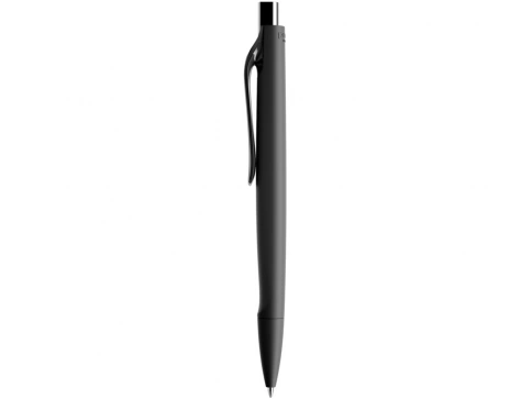 Ручка пластиковая шариковая Prodir DS6 PRR, черная с серебристой кнопкой фото 2