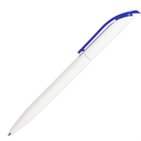Ручка пластиковая шариковая SOLKE Vivaldi, белая с синим фото 3