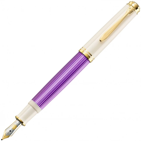 Ручка перьевая Pelikan Souveraen M 600 (PL811880) Violet-White Special Edition F перо золото 14K покрытое родием подар.кор.экскл. фото 1