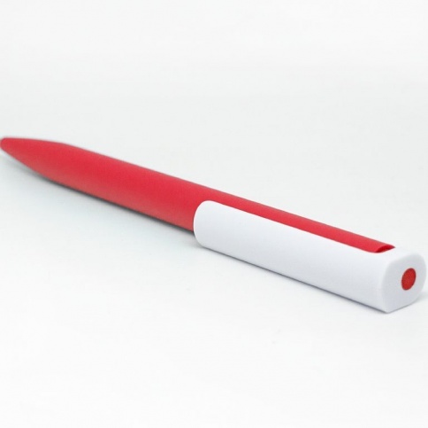 Ручка пластиковая шариковая Stanley Soft, красная с белым фото 3