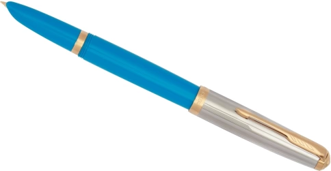 Перьевая ручка Parker 51 Premium (CW2169078) Turquoise GT; F сталь нержавеющая; подарочная коробка. фото 4