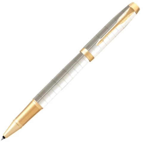 Ручка роллер Parker IM Premium T318 (2143646) Pearl GT F; черн. черн;. подар.кор. фото 1