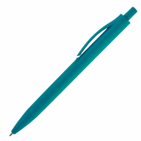 Ручка пластиковая шариковая Vivapens IGLA SOFT, бирюзовая фото 3