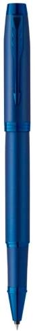 Роллер ручка Parker IM Monochrome T328 (2172965) Blue PVD F; черн. черн;. подар.кор фото 2