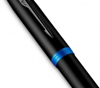 Ручка перьевая  Parker IM Vibrant Rings F315 (2172858) Marine Blue PVD; F сталь нержавеющая; подар.коробка. фото 1