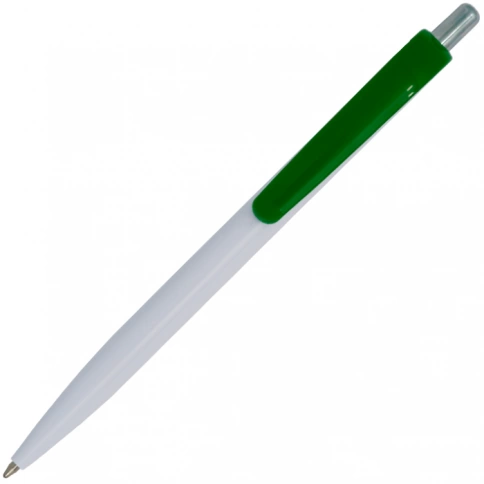 Ручка пластиковая шариковая Z-PEN Efes, белая с тёмно-зелёным фото 2