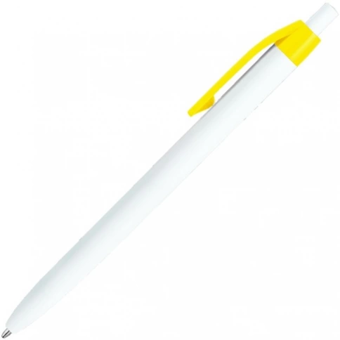 Шариковая ручка Vivapens Darom, белая с жёлтым фото 3
