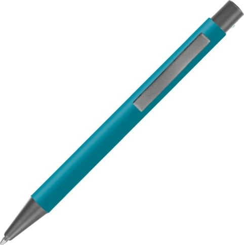Ручка металлическая шариковая Vivapens MAX SOFT TITAN, бирюзовая фото 3