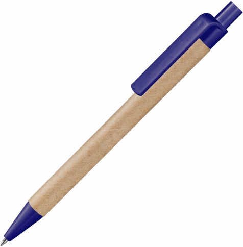 Ручка картонная шариковая Vivapens Viva New, натуральная с тёмно-синим фото 1
