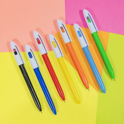 Шариковая ручка Neopen Level, кжёлтая с белым фото 4