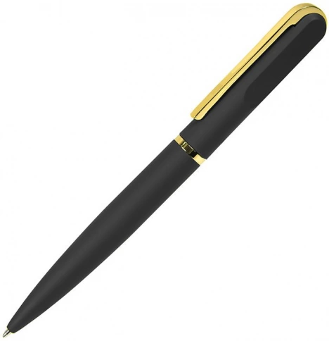 Ручка металлическая шариковая B1 Faro, чёрная с золотистым фото 1