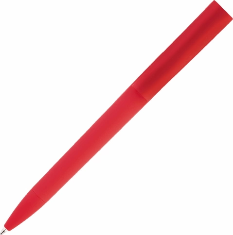 Ручка пластиковая шариковая Vivapens ZETA SOFT, красная фото 3
