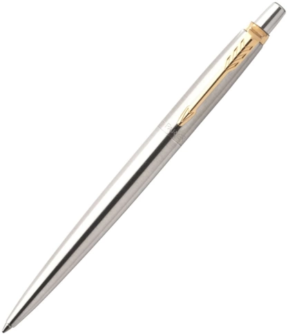Набор ручек Parker Jotter Core FK691 (2093257) Stainless Steel GT: ручка перьевая, ручка шариковая; подар.кор. фото 4