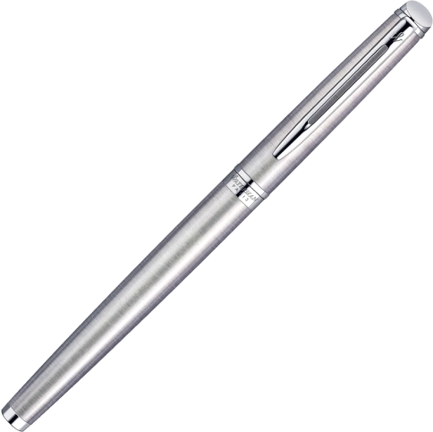 Роллер ручка Waterman Hemisphere (S0920450) Steel CT; F черные чернила; подарочная коробка фото 2