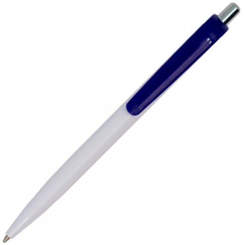 Ручка пластиковая шариковая Z-PEN Efes, белая с синим фото 2