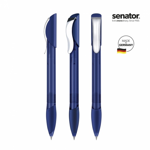 Шариковая ручка Senator Hattrix Metal Clear, тёмно-синяя фото 2