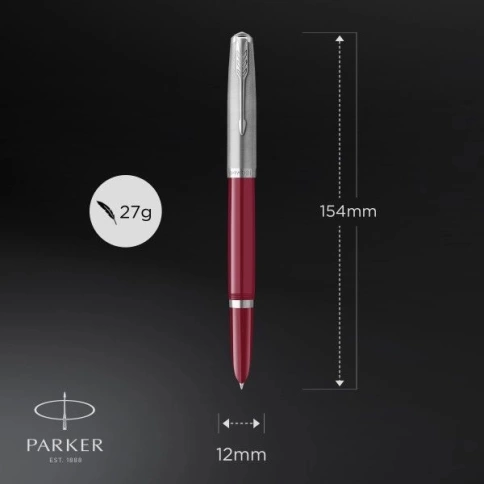 Перьевая ручка  Parker 51 Core (2123496) Burgundy F сталь нержавеющая; подар.кор.. фото 13