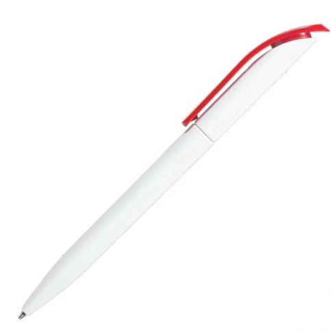 Ручка пластиковая шариковая SOLKE Vivaldi, белая с красным фото 2