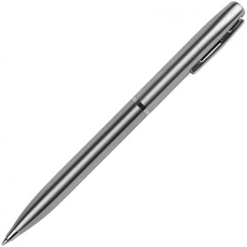Ручка металлическая шариковая B1 Clicker, серебристая фото 3