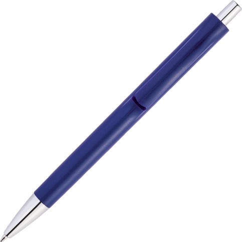 Ручка пластиковая шариковая Vivapens IGLA CHROME, тёмно-синяя фото 3