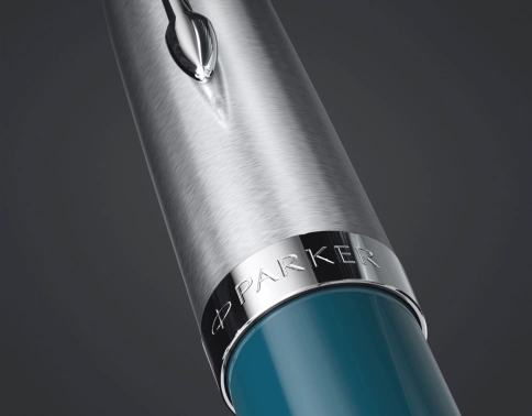Перьевая ручка Parker 51 Core (2123506) Teal Blue CT; F сталь нержавеющая; подар.кор. фото 10