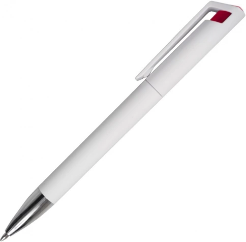 Ручка пластиковая шариковая Z-PEN, GRACIA, белая с красным фото 1
