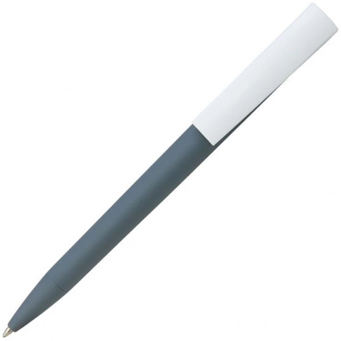 Ручка пластиковая шариковая Z-PEN, DZEN, софт тач, серая фото 2