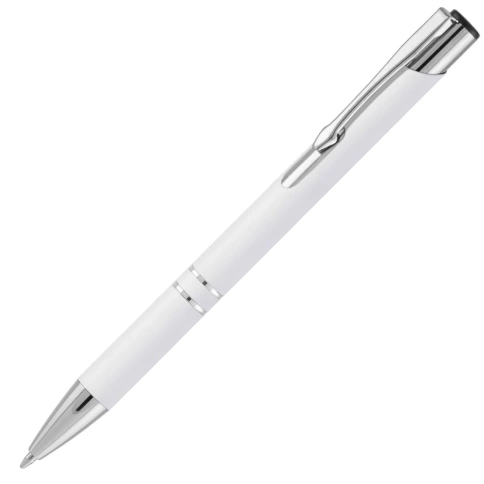 Ручка металлическая шариковая Vivapens KOSKO SOFT MIRROR, белая фото 1