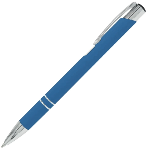 Ручка металлическая шариковая Z-PEN, COSMO Soft Touch, светло-синяя фото 2