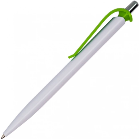 Ручка пластиковая шариковая Z-PEN Efes, белая с салатовым фото 1