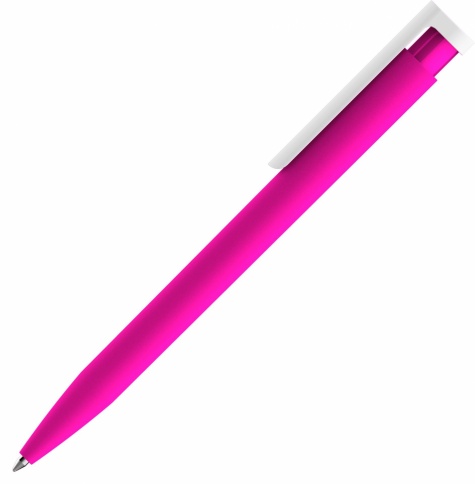 Ручка пластиковая шариковая Vivapens CONSUL SOFT, розовая с белым фото 2