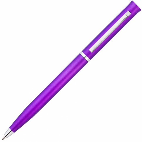 Ручка пластиковая шариковая Vivapens EUROPA METALLIC, фиолетовая фото 3