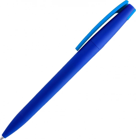 Ручка пластиковая шариковая Solke Zeta Soft Blue Mix, синяя с голубым фото 3