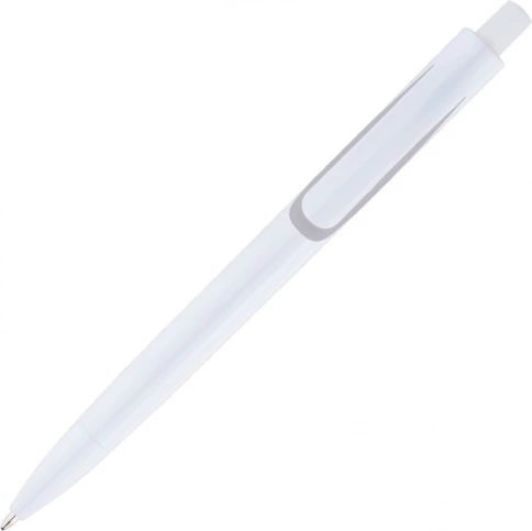 Ручка пластиковая шариковая Solke Focus, белая с серым фото 2