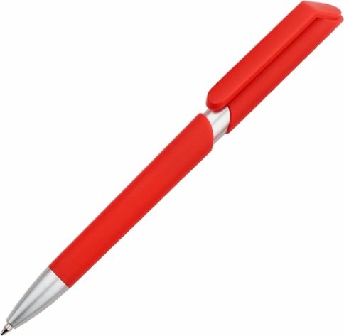 Ручка пластиковая шариковая Vivapens ZOOM SOFT, красная фото 1