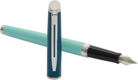Перьевая ручка  Waterman Hemisphere Colour Blocking (2190122) Green CT; сталь нержавеющая/позолота F; подарочная коробка фото 4