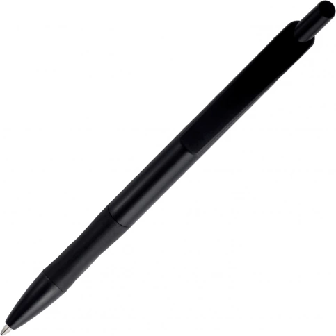 Ручка пластиковая шариковая Vivapens Kleo, с резинкой, чёрная фото 4