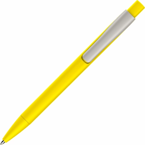 Ручка пластиковая шариковая Vivapens MASTER SOFT, жёлтая фото 3