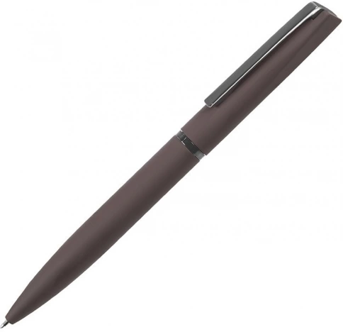 Ручка металлическая шариковая B1 Francisca, коричневая с серебристым фото 1