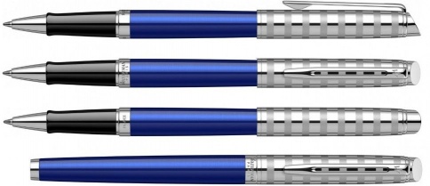 Ручка роллер Waterman Hemisphere Deluxe (2117787) Marine Blue F черные чернила подар.кор. фото 6