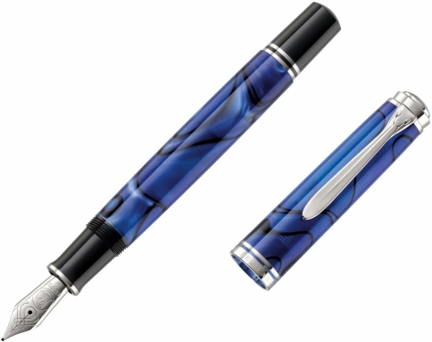 Ручка перьевая Pelikan Souveraen M 805 (PL813419) Blue Dunes F подар.кор. фото 2