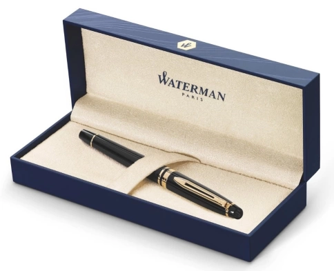 Перьевая ручка Waterman Expert 3 (S0951640) Black Laque GT; F сталь;  подарочная коробка фото 15