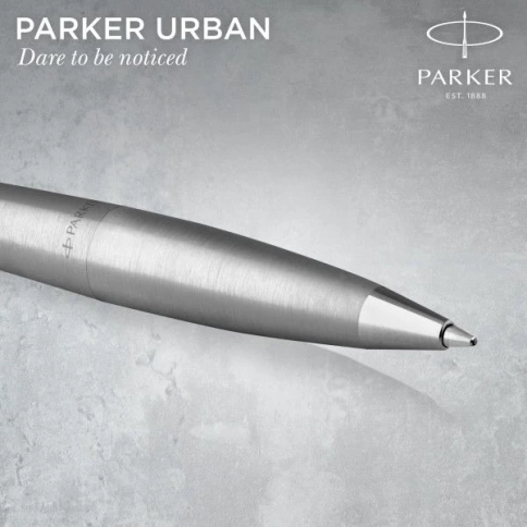 Ручка шариков. Parker Urban Core K314 (2143641) Metro Metallic CT M; син. черн.; подар.кор. фото 10