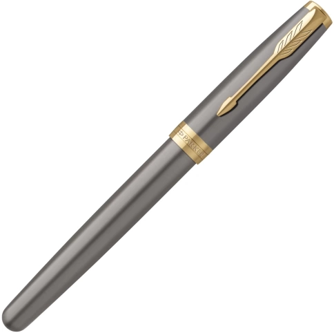 Перьевая ручка Parker Sonnet Grey Core GT (2213680); сталь нержавеющая F подар.кор. фото 2