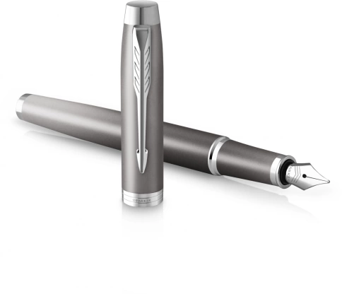 Перьевая ручка Parker IM Writing Rituals F331 (2203896) серый; сталь нержавеющая F; подарочная коробка фото 2