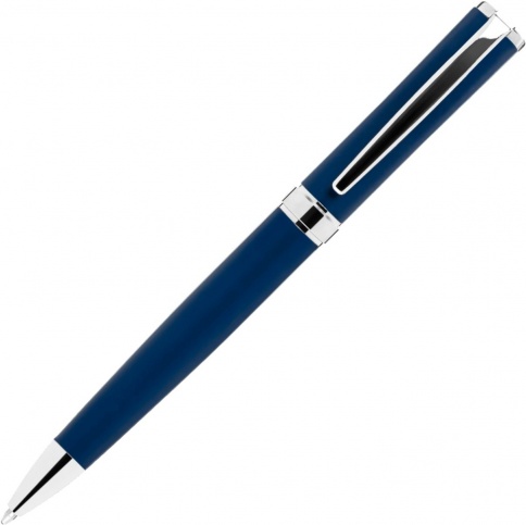 Ручка металлическая шариковая Vivapens Cosmo Mirror, синяя матовая с серебристым фото 3